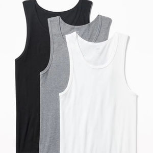 RIXO ENTERPRISES Customizable Breathable 100% Cotton <b>Knitted</b> 220g Men's Workout <b>Tank</b> <b>Top</b> for Gym - Product Image 2
