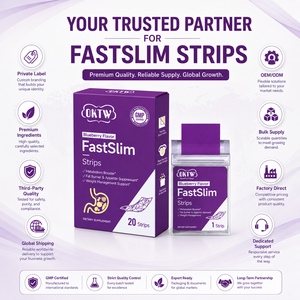 OKTW FastSlim Bandes buvables pour la gestion de l'appétit et la perte de poids, saveur myrtille, en stock, échantillons gratuits, marque privée - Product Image 5