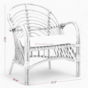 Muebles de ratán respetuosos con el medio ambiente, sillón de ratán, silla de comedor de ratán de alta calidad y buen precio para fiestas de bodas en interiores y exteriores - Product Image 5