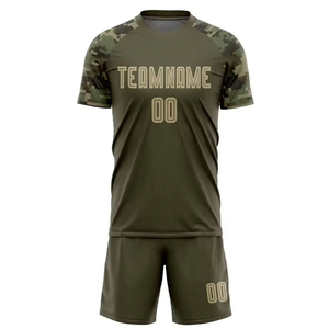 Camisetas de fútbol de Color sólido totalmente personalizadas 100% poliéster transpirable de secado rápido nombres/números de equipos personalizados MOQ bajo pedidos al por mayor - Product Image 6