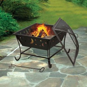 Brasero élégant en fer rustique moderne indien avec combustible au gaz naturel, design portable, jusqu'à 9999 BTU de chauffage pour jardin et terrasse - Product Image 5