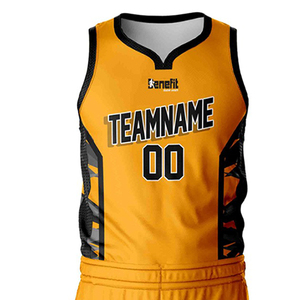 Ensemble d'uniformes de basket-ball en polyester unisexe, vêtements de sport de plein air respirants avec motif d'équipe imprimé sans manches pour hommes et femmes - Product Image 4