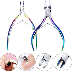 Coupe-ongles en acier inoxydable de type beauté, ciseaux à pointe incurvée, lame fine, coupe-ongles avec lame tranchante - Product Image 3