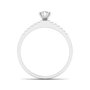 Anillo de eternidad de diamante de corte redondo solitario chapado en oro hecho a mano, anillo de regalo de aniversario de compromiso de boda para mujer para esposas - Product Image 2