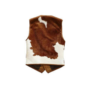 Gilet en cuir inspiré des cow-boys vintage pour tous les jours, coupe décontractée, sans manches, respirant, gilet en cuir - Product Image 4