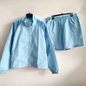 Ensemble de survêtement coupe-vent à capuche pour homme, veste de sport et pantalon de survêtement en nylon zippé, idéal pour l'hiver - Product Image 1