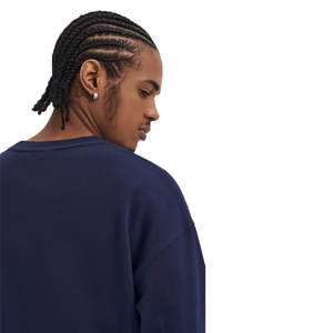 Por encargo de alta calidad de lujo Mock Neck sudadera 3D bordado Logo cuello redondo blanco algodón peso pesado sudaderas con capucha - Product Image 5