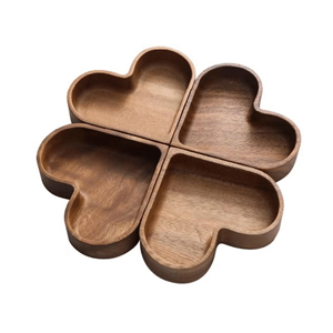 Joli Style Plateau En Bois Dessous De Verre et Titulaire Coeur Conception pour La Décoration De La Maison De Vacances En Gros Du Vietnam Plateaux De Service - Product Image 5