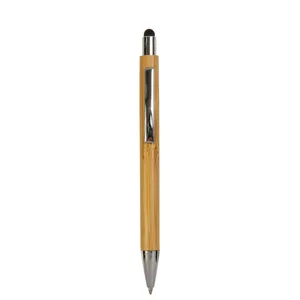 Penna Personalizzata in Bambù con Chiusura a Scatto, Gadget Promozionale per Aziende - Product Image 2