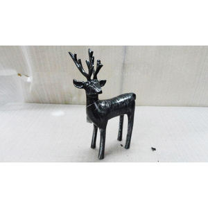 Showpiece อลูมิเนียมกวางเรนเดียร์โลหะทำตกแต่งกวางเรนเดียร์โบราณสีดำแสดงโดยการส่งออก RGN - Product Image 6