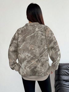Sudadera con Capucha de Invierno Unisex de Camuflaje para Mujer con Personalización, Impresión Personalizada, Colores y Tallas Personalizadas - Product Image 2