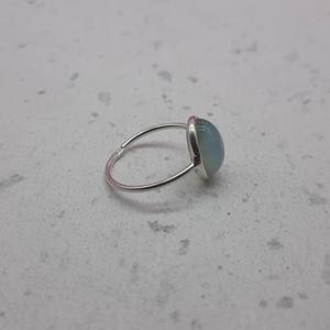 925 argent lunette bague calcédoine pierre précieuse à la main bohème concepteur unisexe mariage/fiançailles/fête accessoire diamant bijoux - Product Image 3