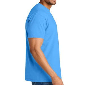 Nouvelle collection de t-shirts pour hommes à manches courtes avec poche et logo sur la poitrine, en coton mélangé de qualité supérieure, idéal pour le style streetwear estival. - Product Image 2