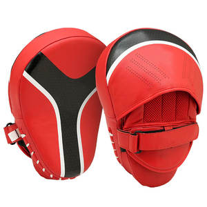 Coussinets de frappe de boxe en cuir réglables et durables avec poignées, respirants, légers, personnalisables, unisexes, pour le cyclisme - Product Image 1