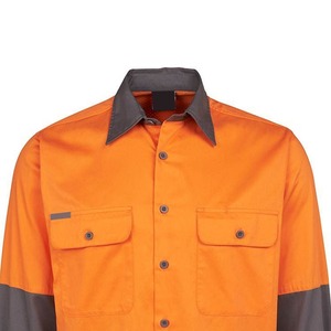 Camisa de trabajo de soldadura personalizada al por mayor camisa reflectante de alta visibilidad de alta calidad ropa de trabajo camisas de seguridad superior - Product Image 3