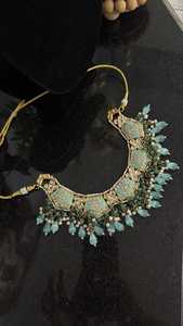 Alta calidad tradicional Sahara Jhumki pendientes Tikka aleación platino plateado circón perla moda flor forma boda fiesta mujeres - Product Image 2