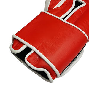Guantes de boxeo rojos Entrenamiento de gancho y bucle extra ancho 10oz 12oz Guantes de boxeo personalizados Logo - Product Image 2