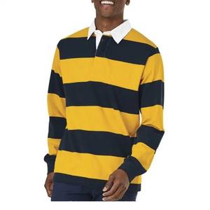 NEW <b>High</b> Quality Custom Rugby <b>Shirt</b> <b>Mens</b> Sewn Stripe Long Sleeve Jersey Twill <b>Collar</b> Rugby Sports Polo Style Rugby <b>Shirt</b> For <b>Men</b> - Product Image 5