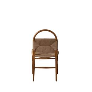 Silla de Comedor Moderna Minimalista Personalizada de Madera de Teca con Asiento Tejido para Proyectos de Hoteles, Restaurantes y Comedores - Product Image 3