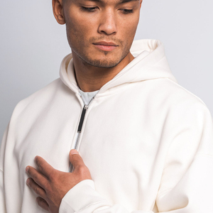 Sweat à capuche zippé oversize en molleton 100 % coton 360 g/m² de haute qualité avec poche, personnalisable, décontracté, pour homme - Product Image 4