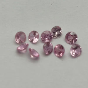 อัญมณีหลวมๆทรงกลม3.5มม. พลอยสีชมพูเซลลอนธรรมชาติขายส่งมีจำนวนมาก - Product Image 1