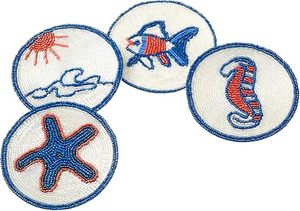 Royal Look Handmade <b>Beaded</b> Table <b>coaster</b> Hotel Restaurant Table Decorative <b>Beaded</b> <b>Coaster</b> and Gifted Use Item - Product Image 6