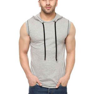 Nouvel arrivage de débardeurs de sport sans manches pour hommes sur mesure musculation musculation tissu respirant haut à motif uni - Product Image 2