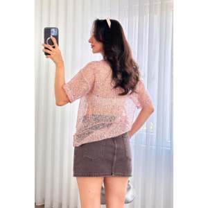 Blusa Rosa al por Mayor con Adornos de Lentejuelas - Rosa - Product Image 5