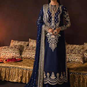 Evening Anarkali Lehenga Choli <b>Chiffon</b> Embroidered <b>Maxi</b> with Stylish Embellishment Women Party Wear - Product Image 1