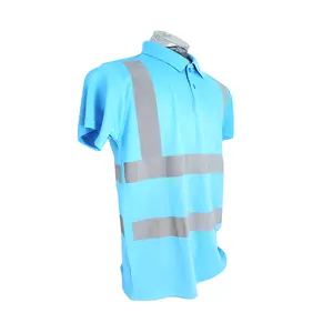 Manufacturer hi vis security reflective t-shirt men's work t shirt roadway reflective safety clothing