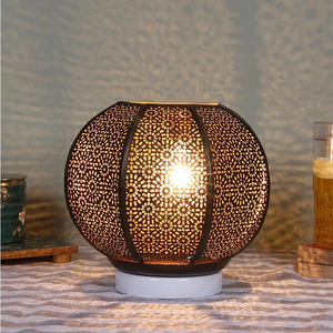 Metal <b>Table</b> <b>Lamp</b> & Tea Light Holder Set Contemporary Home Decor Dual Metal <b>Table</b> <b>Lamp</b> and Tea Light Holder - Product Image 1