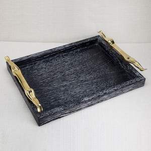 Handmade Mother Pearl Mosaic Inlay Decorative <b>Tray</b> Premium Luxury Handles Top-Tabletop Luxury Home Decor Serving Organizer <b>Tray</b> - Product Image 6