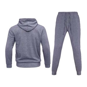 Wholesale Streetwear Custom Tracksuits for Men 2 Piece Sets 100% Cotton Sweatpants Jogger and Zipper Hoodie Sets Men <b>Sweat</b> Suits - Product Image 3