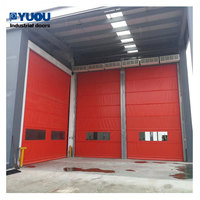 Puerta rápida automática de PVC de alta calidad de China, apilable, plegable, flexible y segura