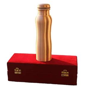 Bouteille d'eau en cuivre pur 100% martelé antique étanche et ayurvédique vente directe bénéfique à un prix abordable - Product Image 5