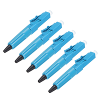 Konektor Serat Optik LC UPC LC APC DX SX Blue Boot Dust Cap 0.9mm 2.0mm 3.0mm Singlemode Multimode Ferrule Patch Cord