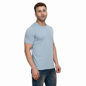 T-shirts athlétiques respirants couleur grise vêtements de sport en cours d'exécution t-shirts de fitness d'entraînement pour hommes adultes - Product Image 4