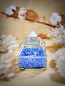 กล่องแหวนเครื่องประดับทำจากแก้วโลหะทรงสี่เหลี่ยมทำด้วยมือสีเงินเหมาะสำหรับเก็บสร้อยคอและของประดับอัญมณีชั้นดี - Product Image 2