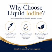 Iodure de potassium de qualité export, 150 mcg, 50 ml, avec zinc et sélénium, pour les marchés américain et européen, fournisseur en gros