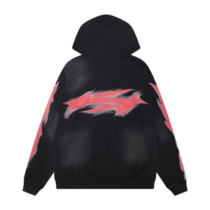 Men High Cotton Hoodies Printing Designer Heavyweight Oversize Tops Logo 100% Cotton Wreath Sweatsuit Sweatshirt <b>Pants</b> Hooded - Product Image 3