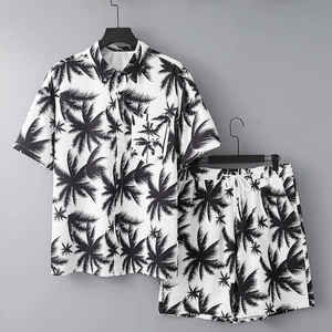 เสื้อเชิ้ตแขนสั้นระบายอากาศได้ดีชุดชายหาดวันหยุดฤดูร้อนสำหรับผู้ชายกางเกงขาสั้นพิมพ์ลายดอกไม้แฟชั่นผ้าถักแบบลำลองอัจฉริยะ - Product Image 4