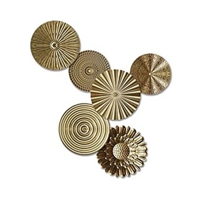 Arte de pared hecho a mano con acabado dorado, diseño único de Metal, decoración moderna, arte de pared para el hogar - Product Image 1