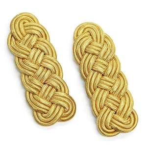 Conjunto de Epaulettes Bordadas a Mano con Hilo Metálico, Epaulettes Masculinas Personalizadas, Hombreras Tácticas, Insignias de Uniforme - Product Image 3
