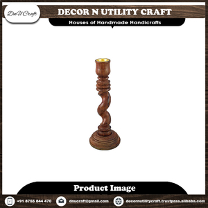 Decor N Utility Craft Eco-Friendly Handmade Natural Mango Wood Candle Holders for Home and Christmas Decor - Product Image 4
