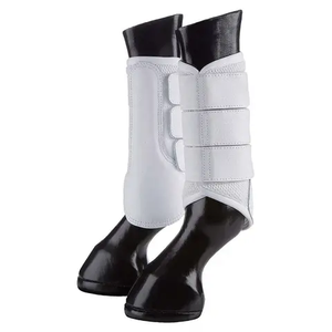 Botas de cepillado de neopreno para caballos, protección de piernas, seguridad transpirable, envolturas para piernas de caballo, equipo veterinario equino para equitación ecuestre - Product Image 4