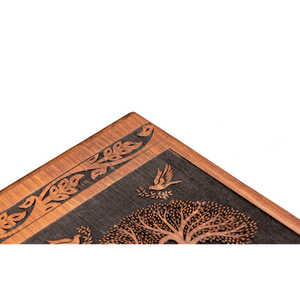 AYAANS-Urna de madera minimalista, caja de cremación simple y elegante, contenedor de cenizas de madera maciza natural, urna funeraria para adultos - Product Image 3