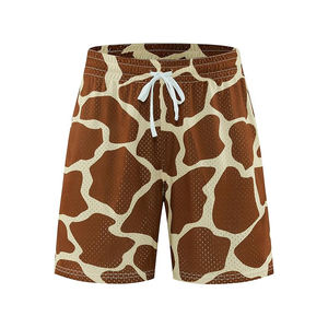 Shorts de sport en mesh respirant à séchage rapide, taille élastique mi-haute, pour le basketball, la course et l'exercice, avec logo personnalisé de haute qualité, style urbain. - Product Image 5