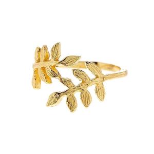 Servilletero de Metal chapado en oro, anillo en forma de hoja, precio al por mayor - Product Image 4
