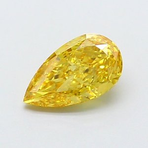 Pear 0.93ct VS1 Fancy <b>Vivid</b> Yellow Lab Grown Diamond - Product Image 1