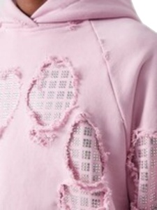 Alta calidad personalizado francés Terry peso pesado gota hombro de gran tamaño recortado fabricante pulóver Sudadera con capucha desgastada - Product Image 4